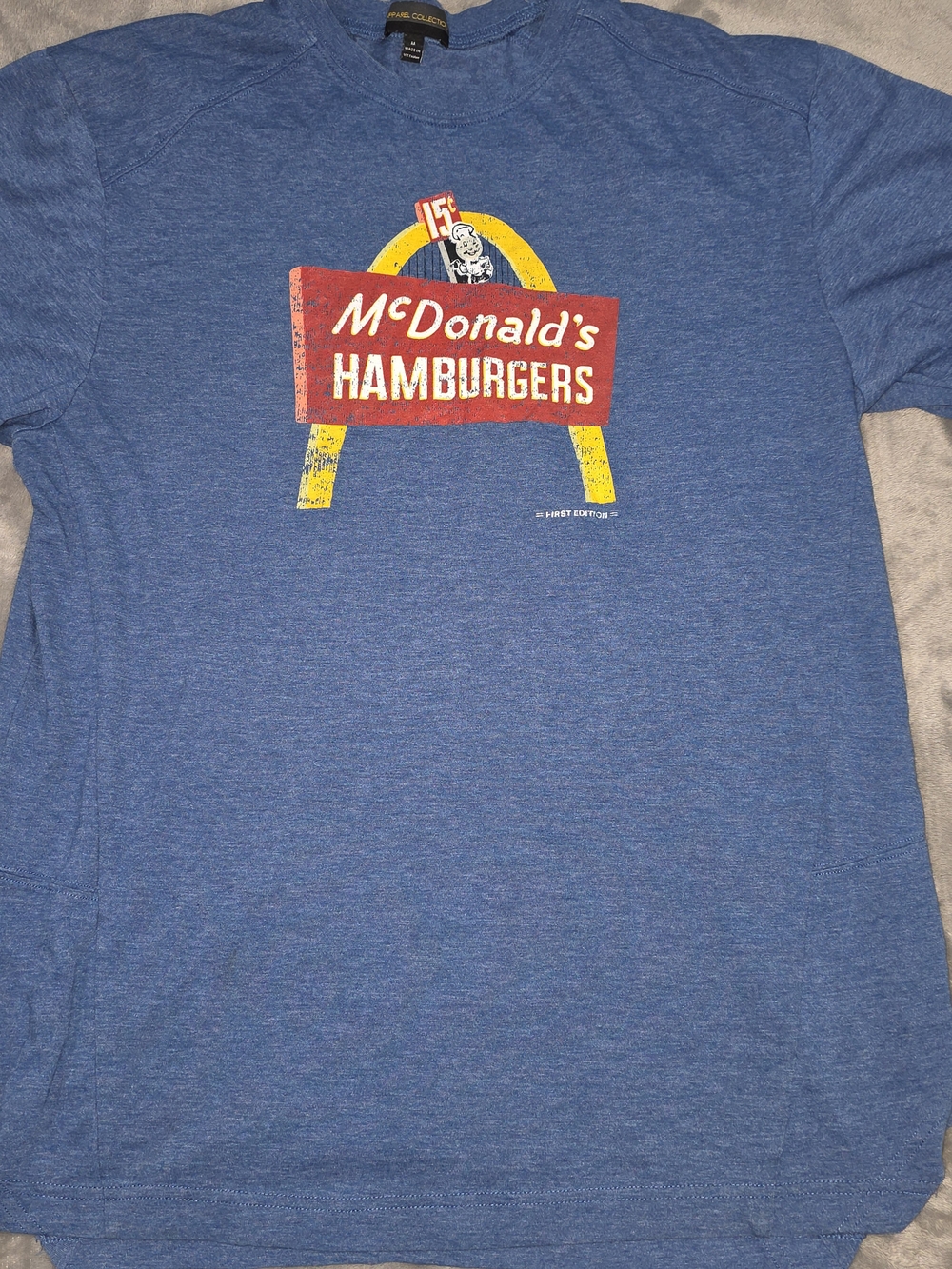 McDonald's Blue Short Sleeve Tee with Red & Yellow Vintage Logo